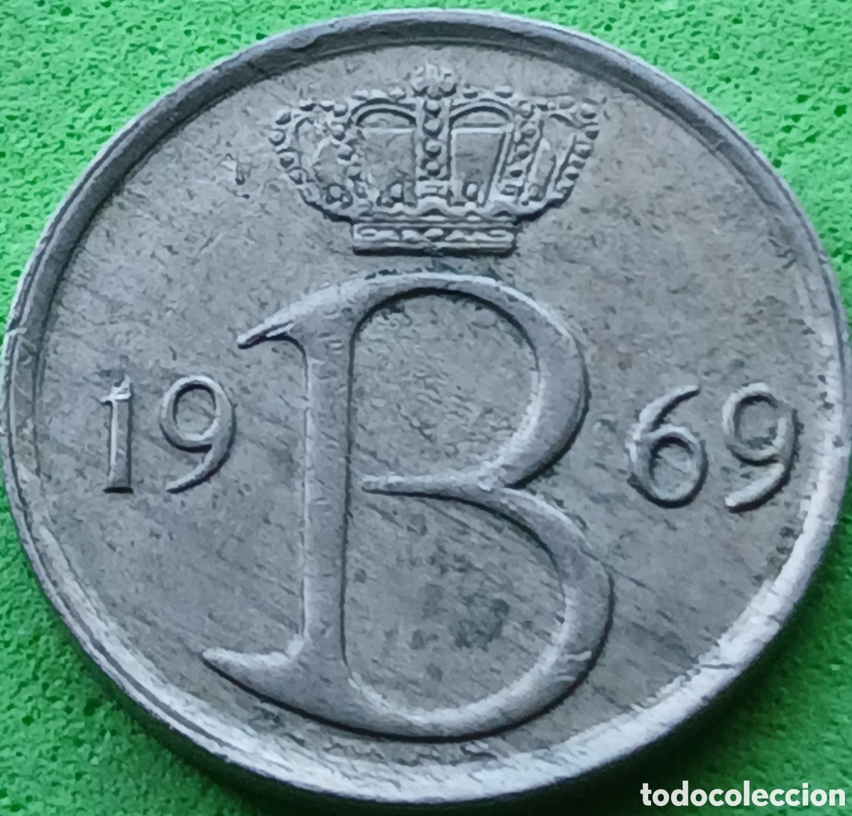 Monedas antiguas de Europa: B&eacute;lgica 25 c&eacute;ntimos 1969 km#153 Belgique