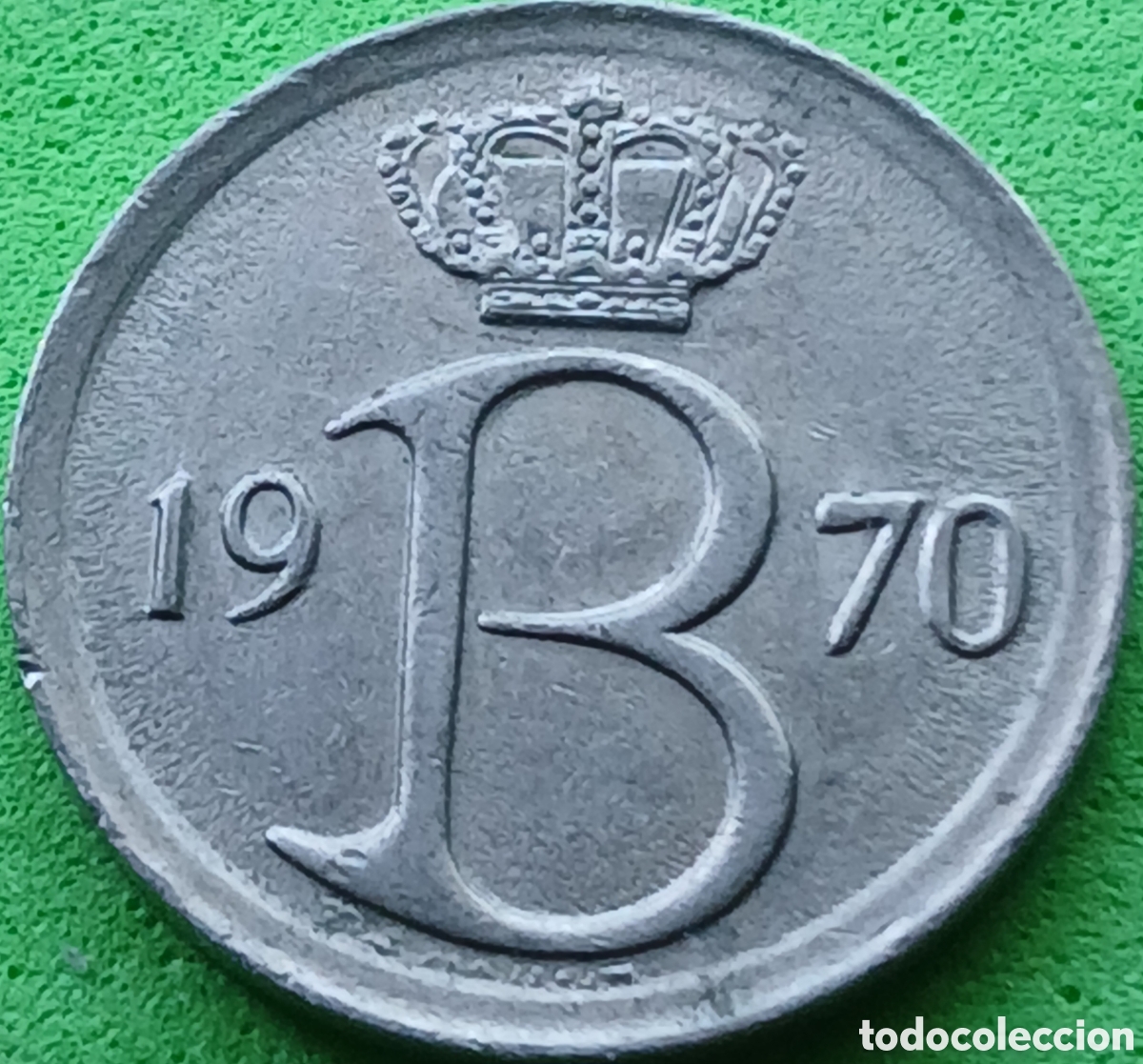 Monedas antiguas de Europa: B&eacute;lgica 25 c&eacute;ntimos 1970 km#153 Belgique
