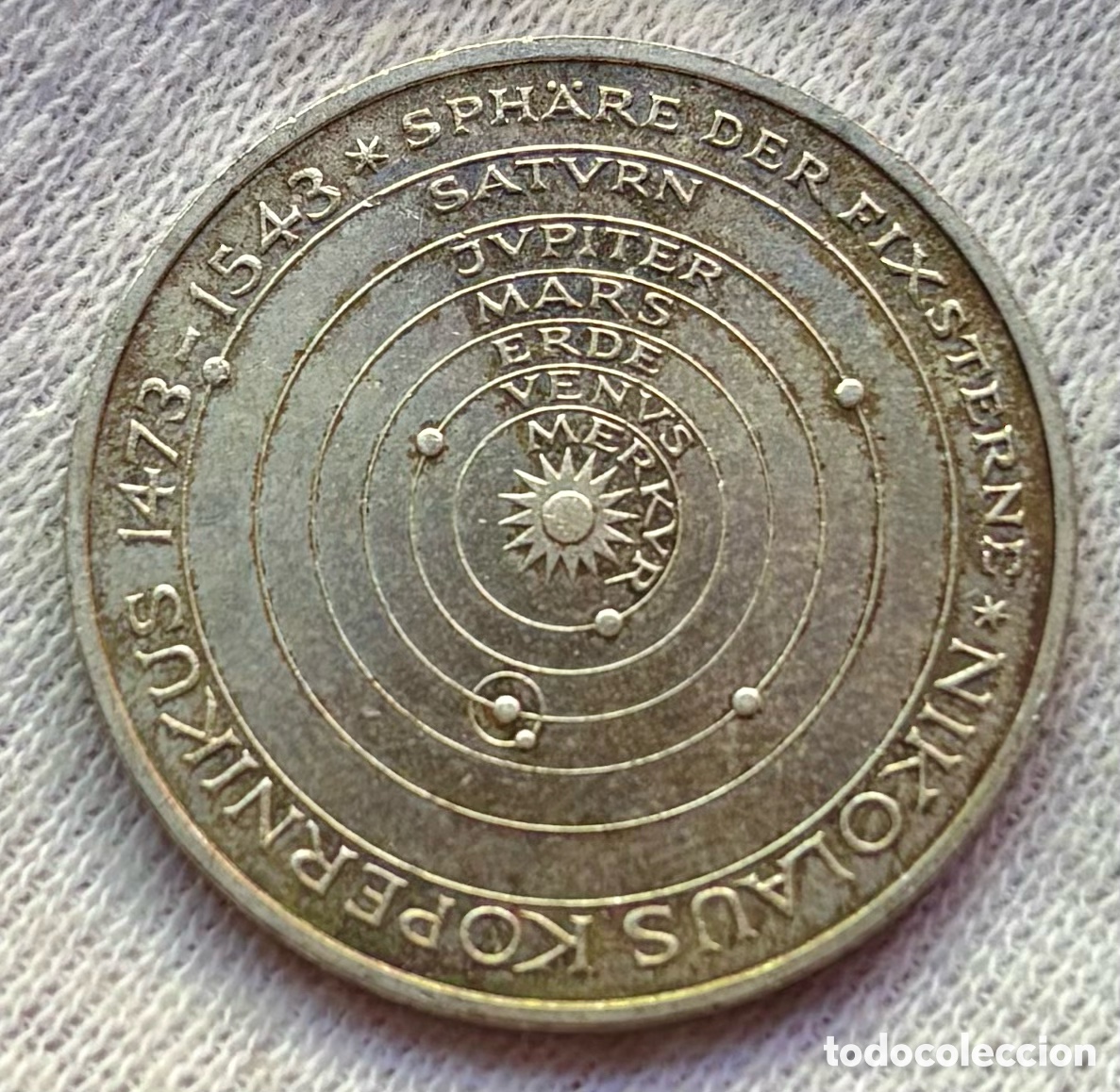 Monedas antiguas de Europa: Moneda PLATA ALEMANIA 5 Marcos 1973-J. Nikolaus Kopernikus. Mark