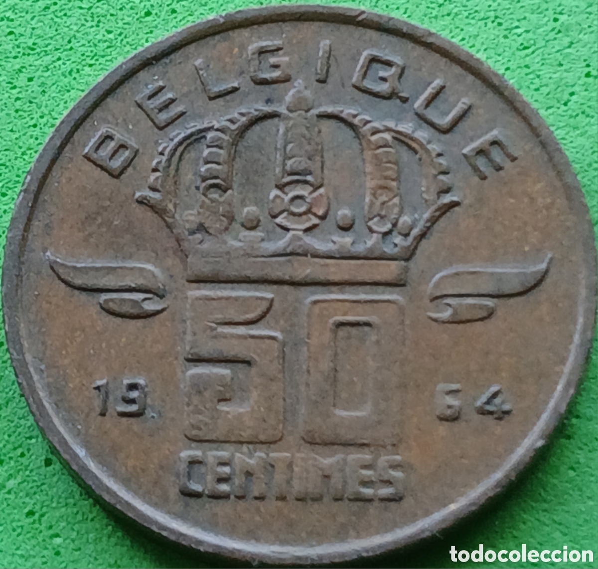 Monedas antiguas de Europa: B&eacute;lgica 50 c&eacute;ntimos 1964 km#148 Belgique