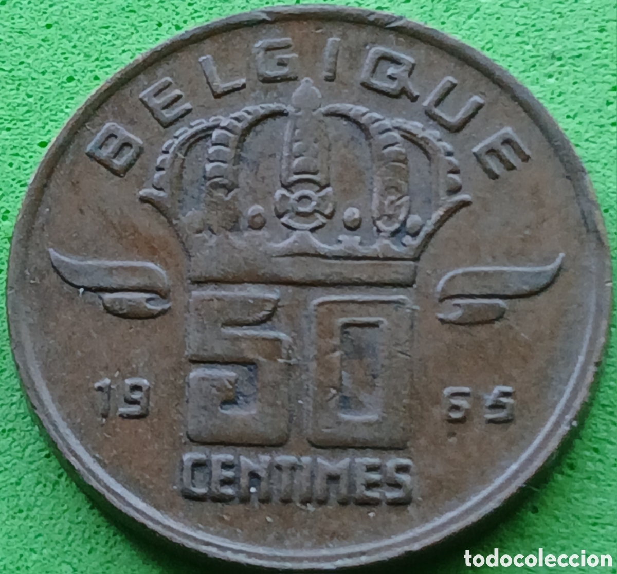 Monedas antiguas de Europa: B&eacute;lgica 50 c&eacute;ntimos 1965 km#148 Belgique