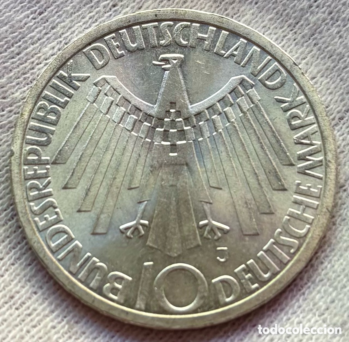 Monedas antiguas de Europa: Moneda PLATA ALEMANIA 10 Marcos 1972-J. Olimpiadas Munich. Mark