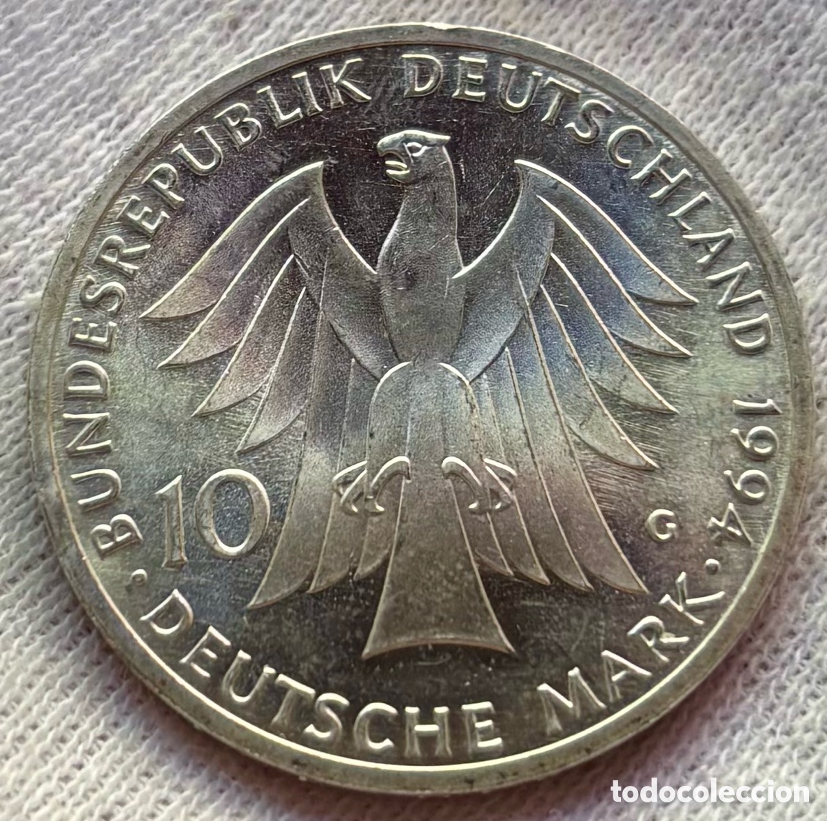 Monedas antiguas de Europa: Moneda PLATA ALEMANIA 10 Marcos 1994-G. Johann Gottfried Herder. Mark