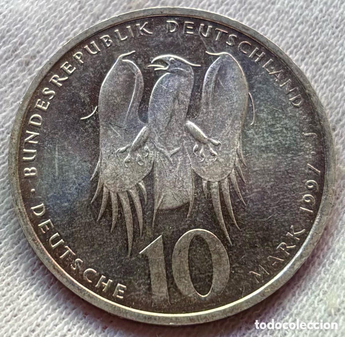 Monedas antiguas de Europa: Moneda PLATA ALEMANIA 10 Marcos 1997-J Philipp Melanchthon