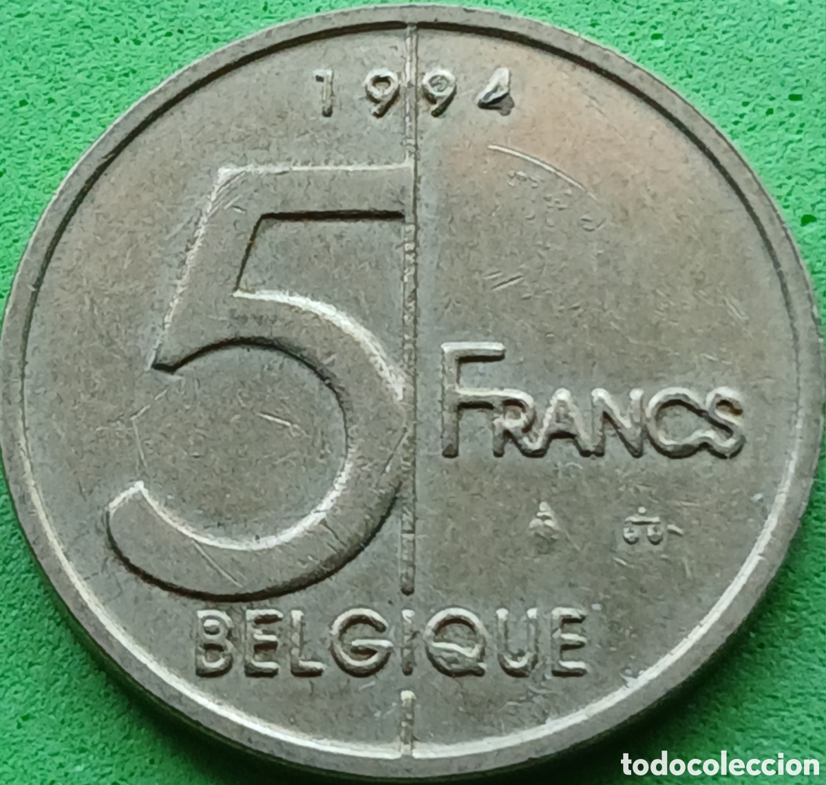 Monedas antiguas de Europa: B&eacute;lgica 5 francos 1994 km#189 Belgique