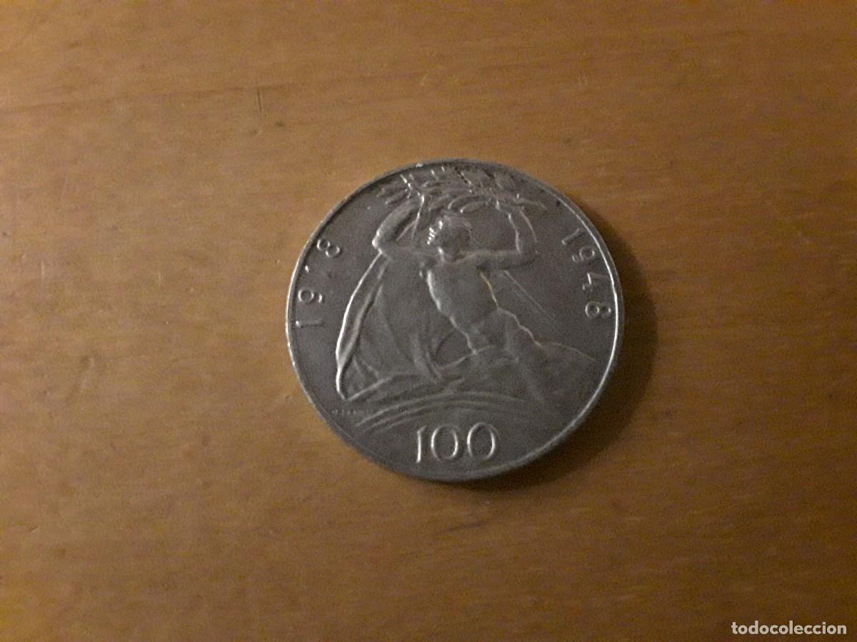 Monedas antiguas de Europa: CHECOSLOVAQUIA - 100 KORONAS DE PLATA A&Ntilde;O 1948.