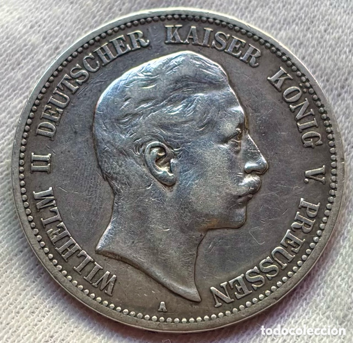 Monedas antiguas de Europa: Moneda PLATA PRUSIA (Estados Alemanes) 5 Marcos 1903-A. Mark. Alemania