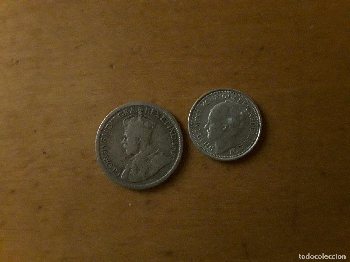 Monedas antiguas de Europa: LOTE HOLANDA 10 CENTS DE PLATA A&Ntilde;O 1934 + CANADA 10 CENTS DE PLATA A&Ntilde;O 1915.