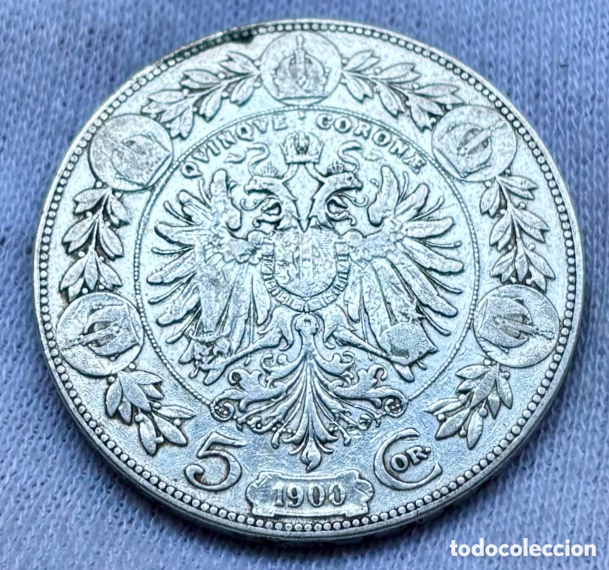 Monedas antiguas de Europa: Moneda PLATA AUSTRIA 5 Coronas 1900