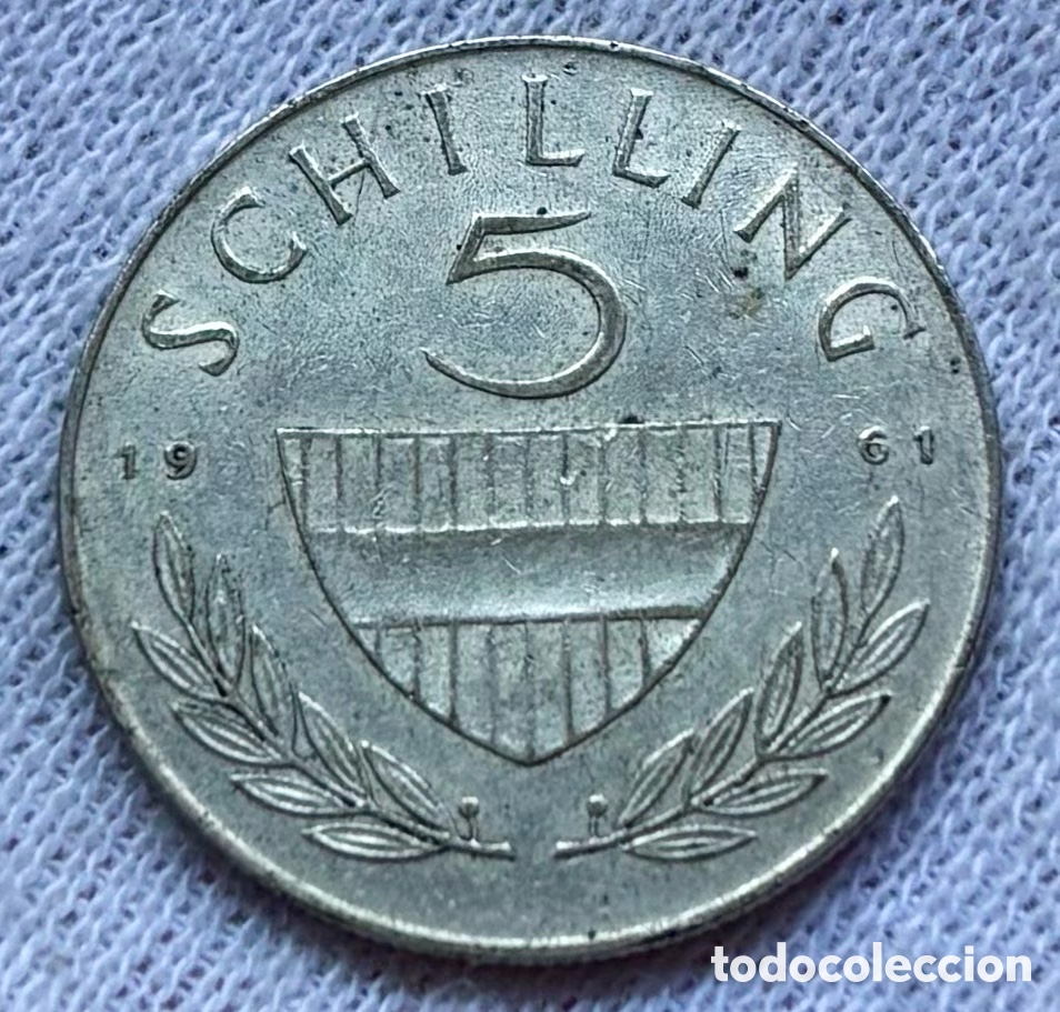 Monedas antiguas de Europa: Moneda PLATA AUSTRIA 5 Chelines 1961. Shilling