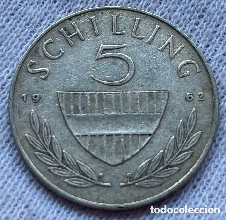 Monedas antiguas de Europa: Moneda PLATA AUSTRIA 5 Chelines 1962. Shilling