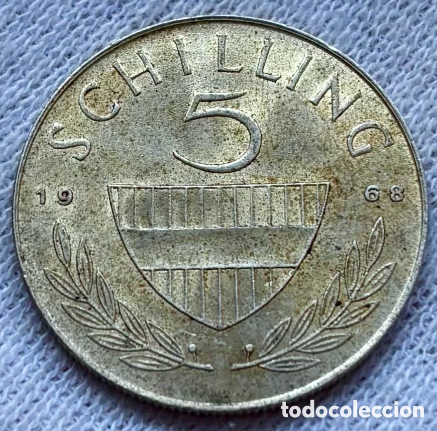 Monedas antiguas de Europa: Moneda PLATA AUSTRIA 5 Chelines 1968. Shilling