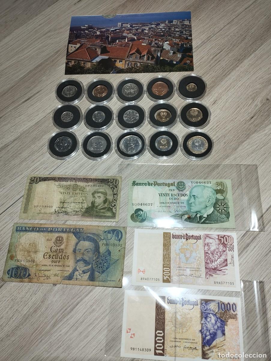 Monedas antiguas de Europa: Lote de escudos portugueses