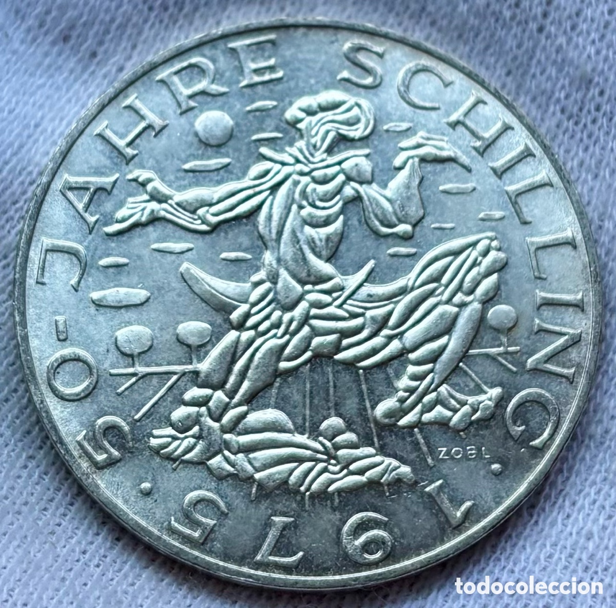 Monedas antiguas de Europa: Moneda PLATA AUSTRIA 100 Chelines 1975. 50 Aniversario. Schilling