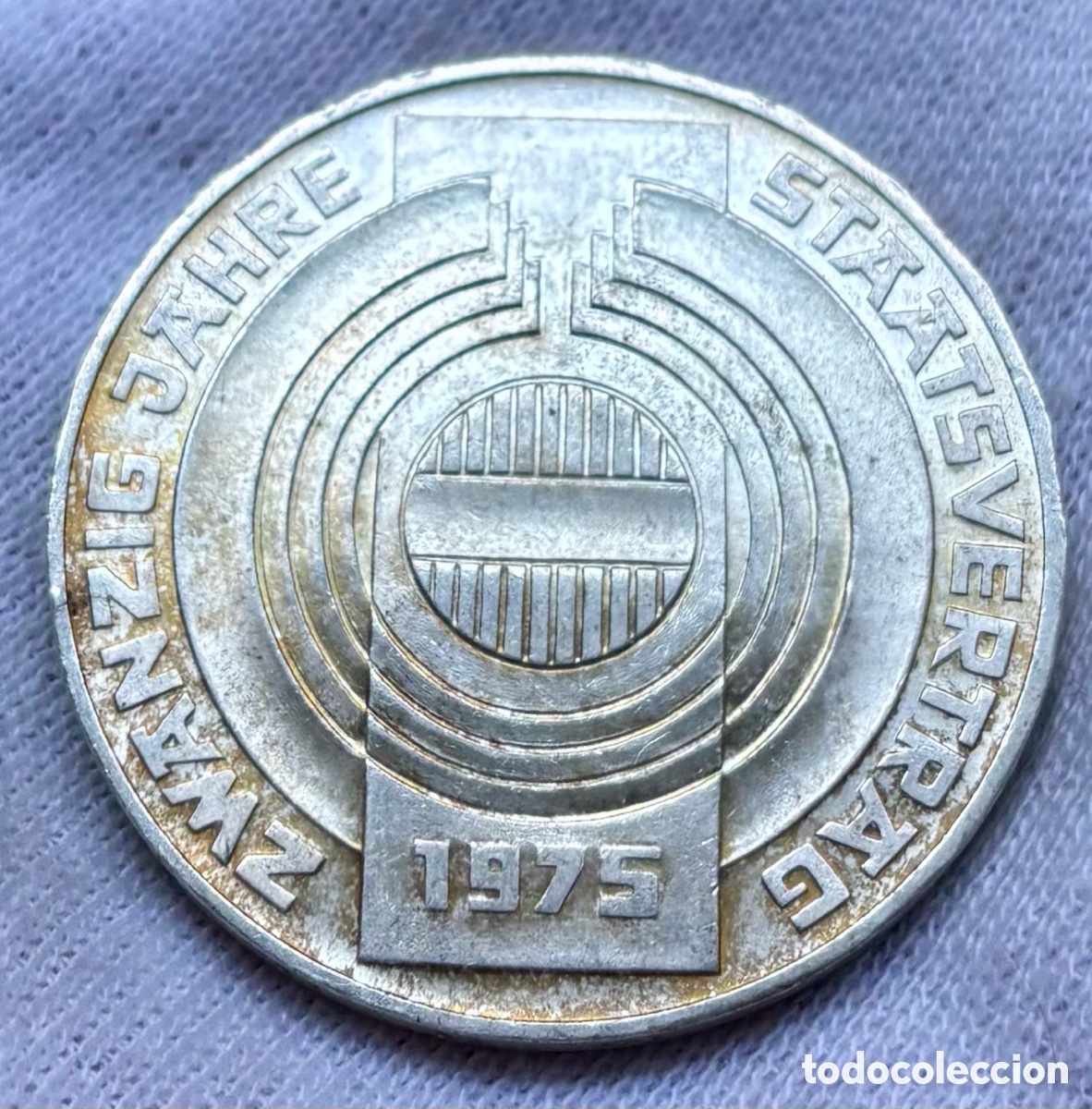Monedas antiguas de Europa: Moneda PLATA AUSTRIA 100 Chelines 1975. Tratado de Estado. Schilling