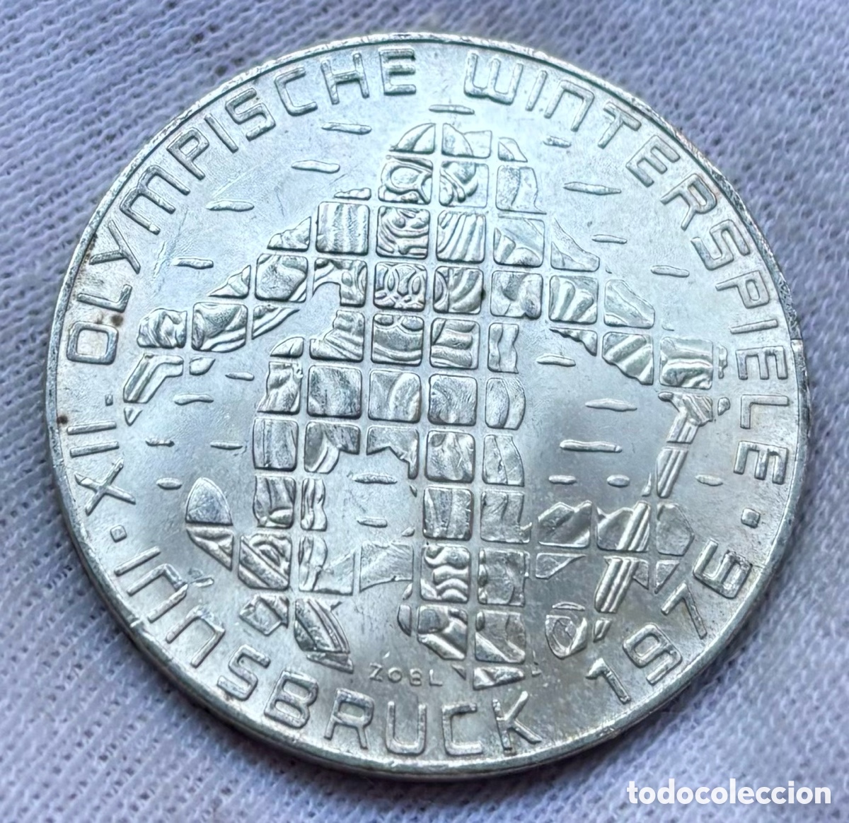 Monedas antiguas de Europa: Moneda PLATA AUSTRIA 100 Chelines 1976 . Olimpiadas Invierno Innsbruck . Schilling