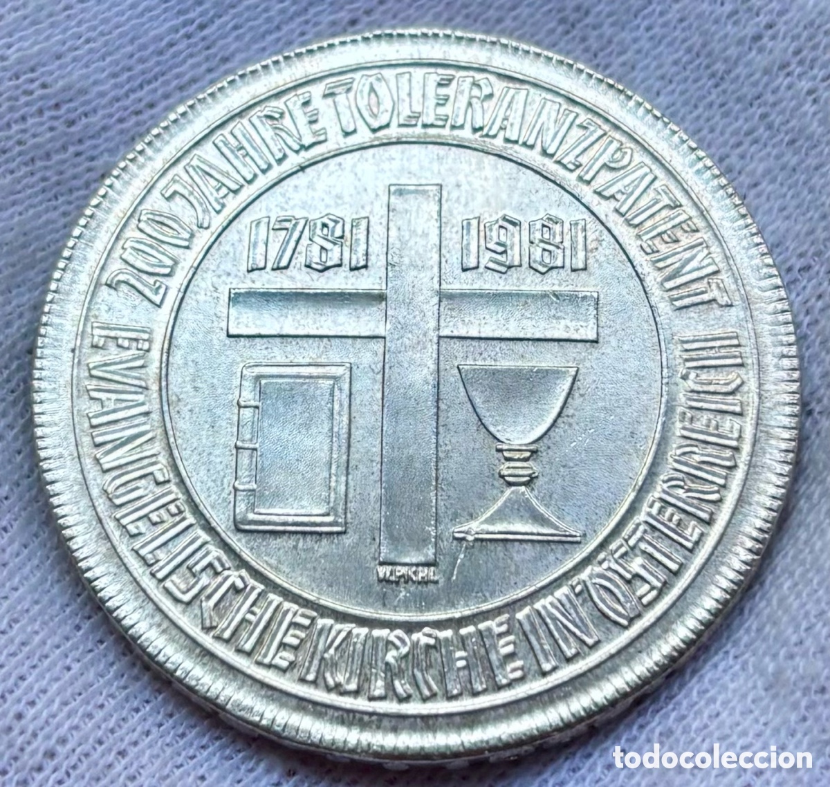 Monedas antiguas de Europa: Moneda PLATA AUSTRIA 500 Chelines 1981 . Tolerancia Religiosa. Schilling