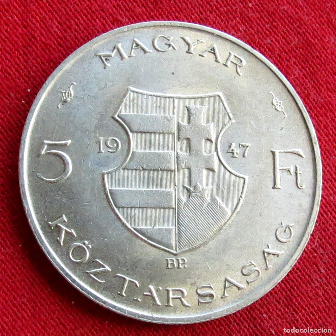 Monedas antiguas de Europa: Hungria 5 forint 1947
