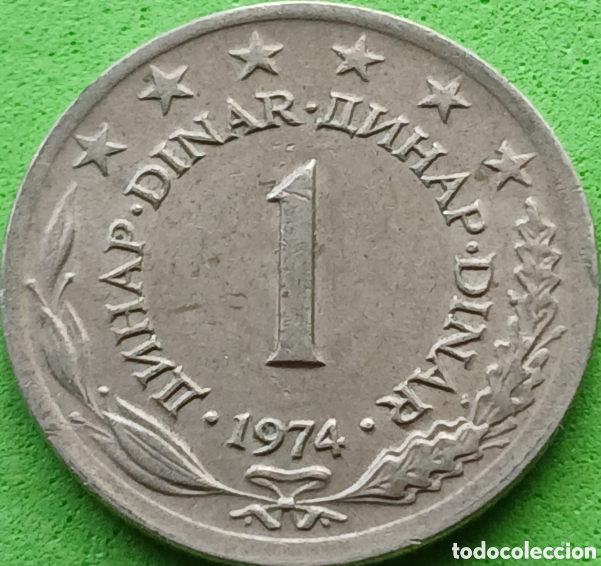 Monedas antiguas de Europa: Yugoslavia 1 dinar 1974 km#59