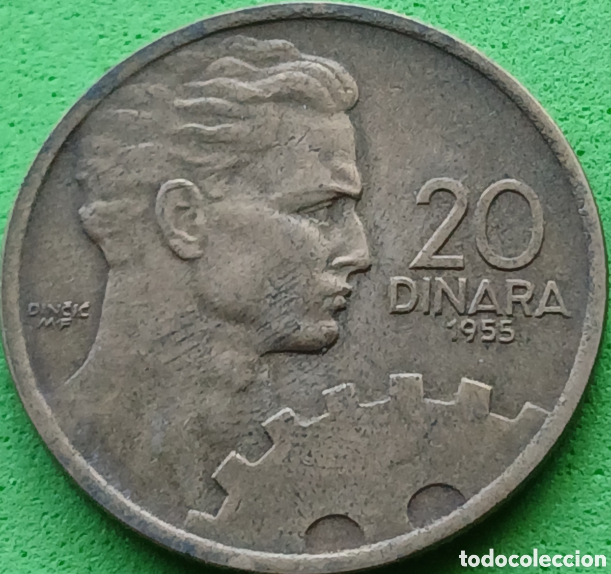 Monedas antiguas de Europa: Yugoslavia 20 dinares 1955 km#34