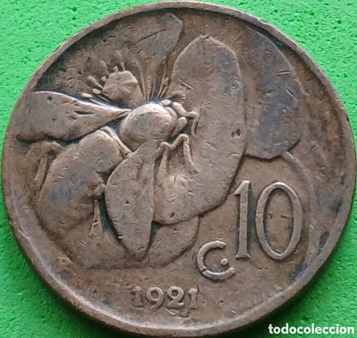 Monedas antiguas de Europa: Italia 10 centesimos 1921 km#60