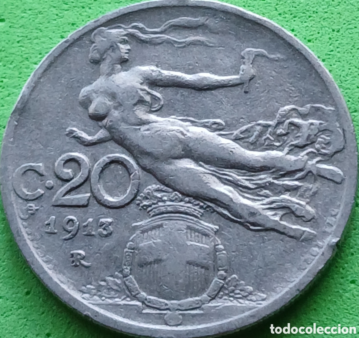 Monedas antiguas de Europa: Italia 20 centesimos 1913 km#44