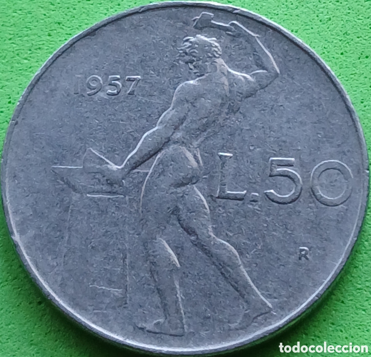 Monedas antiguas de Europa: Italia 50 liras 1957 km#95.1