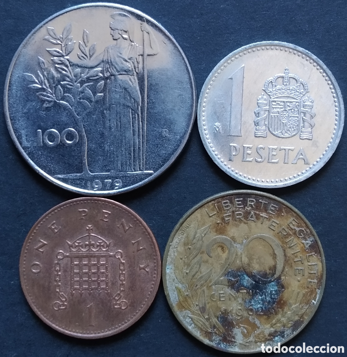 Monedas antiguas de Europa: LOTE MONEDAS N&deg; 0194 - LOTE DE 4 MONEDAS INTERNACIONALES