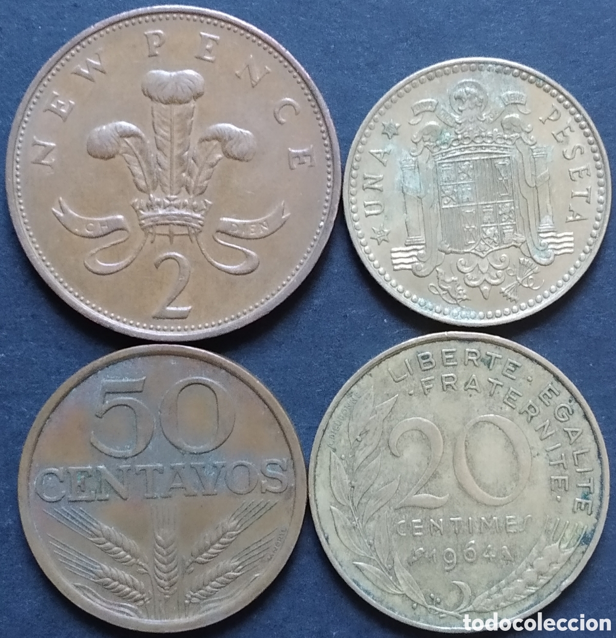 Monedas antiguas de Europa: LOTE MONEDAS N&deg; 0196 - LOTE DE 4 MONEDAS INTERNACIONALES