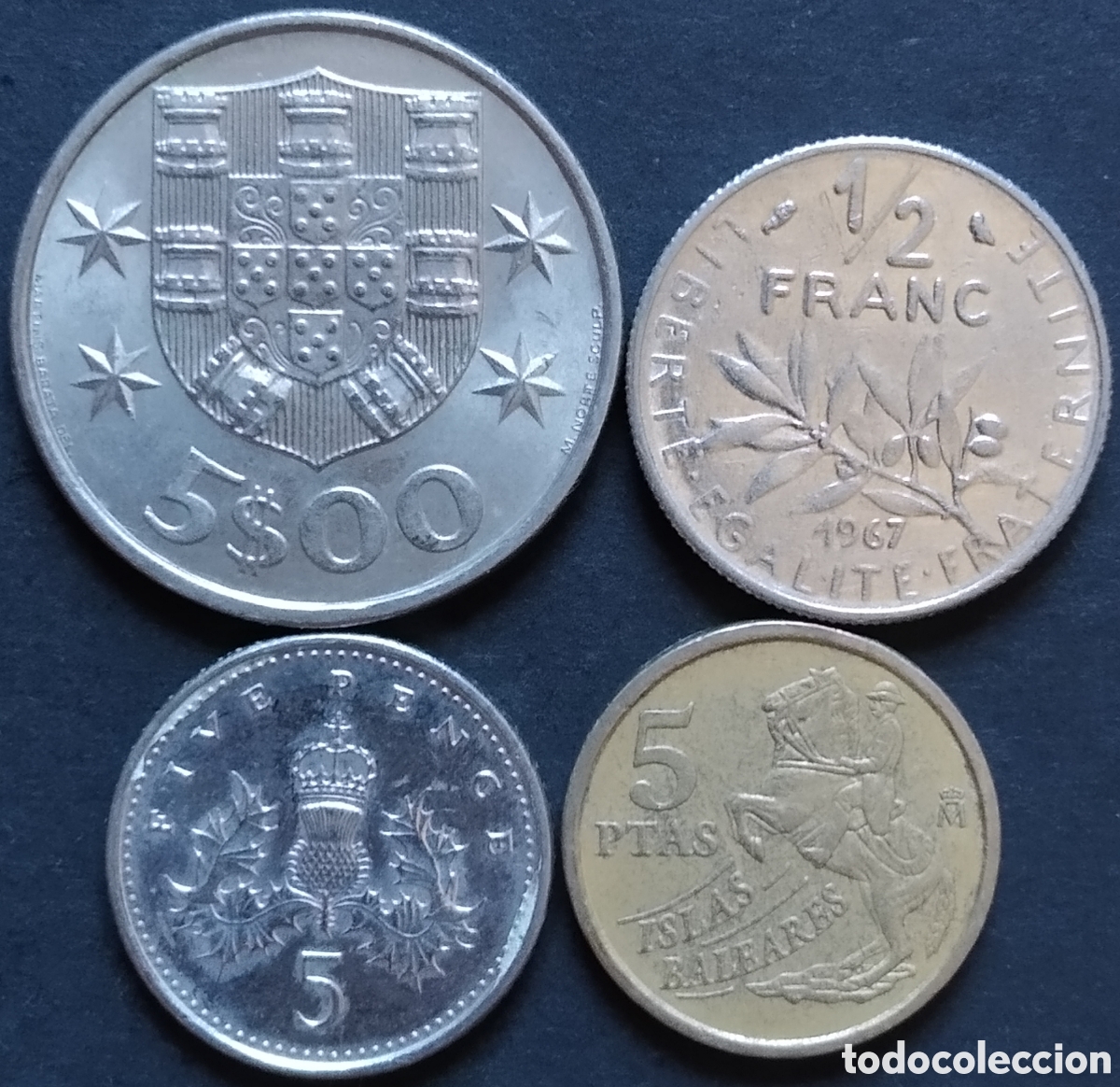 Monedas antiguas de Europa: LOTE MONEDAS N&deg; 0197 - LOTE DE 4 MONEDAS INTERNACIONALES