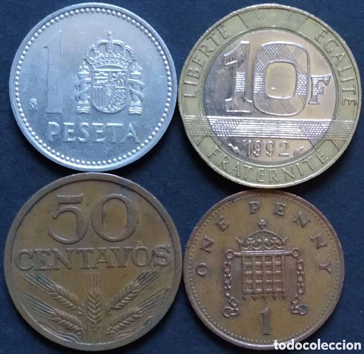 Monedas antiguas de Europa: LOTE MONEDAS N&deg; 0199 - LOTE DE 4 MONEDAS INTERNACIONALES