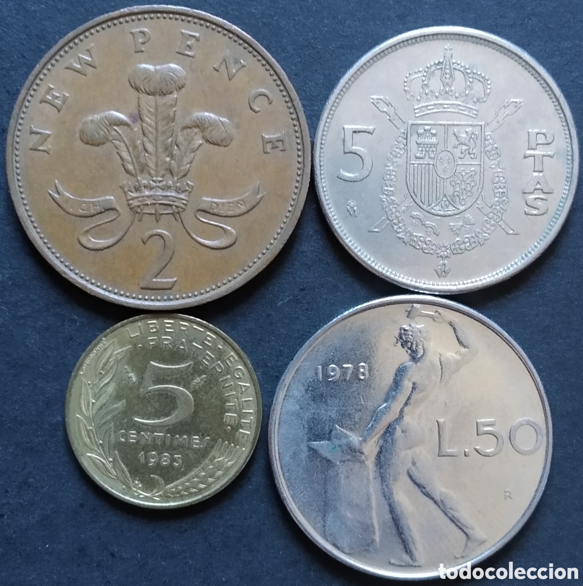 Monedas antiguas de Europa: LOTE MONEDAS N&deg; 0201 - LOTE DE 4 MONEDAS INTERNACIONALES