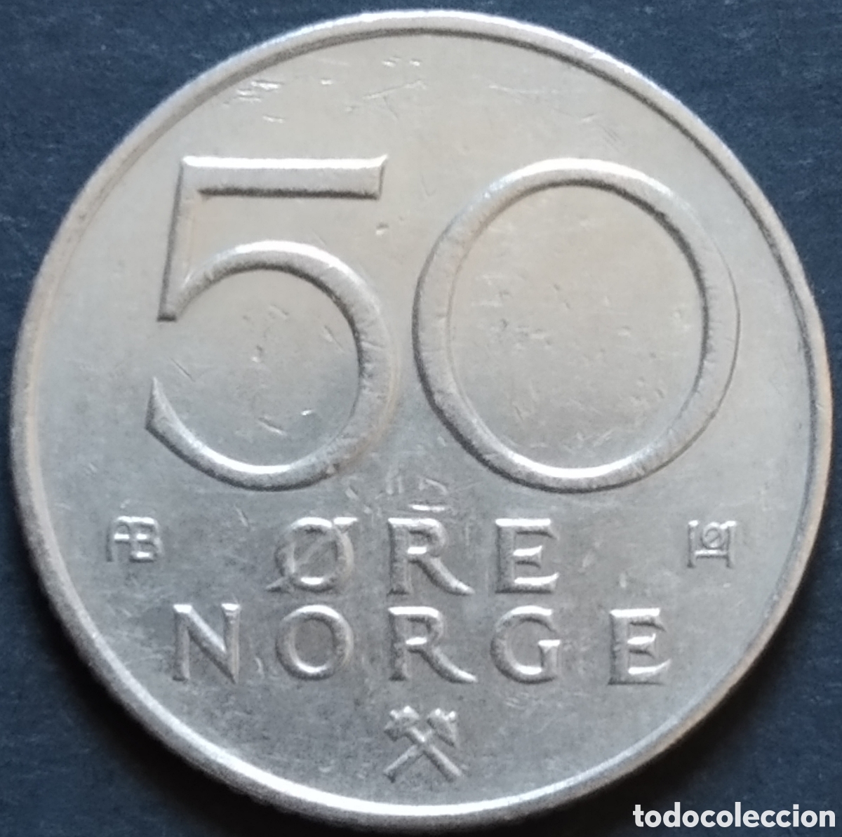 Monedas antiguas de Europa: MONEDA - NORUEGA 50 ORE 1975