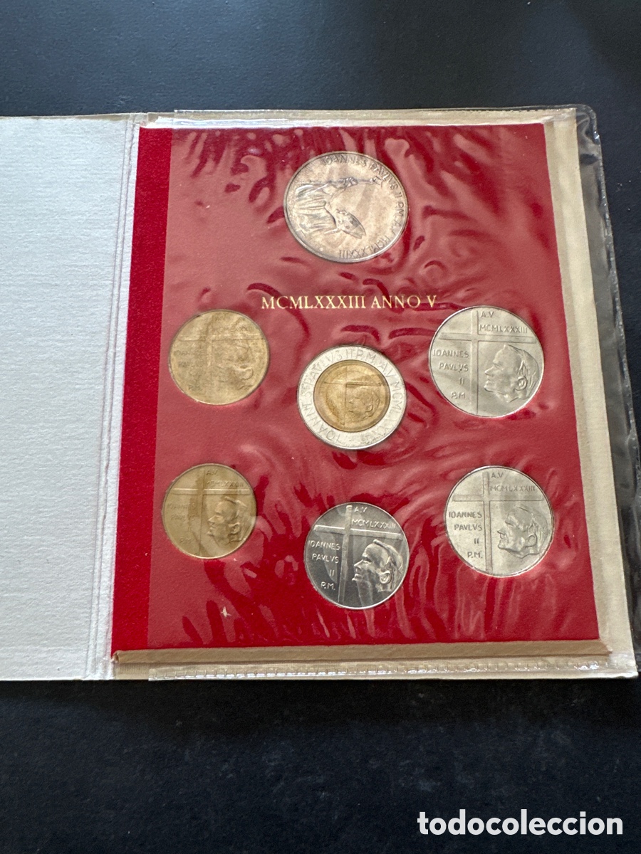 Monedas antiguas de Europa: Cartera del Vaticano a&ntilde;o 1983 incluye 1000 liras de plata