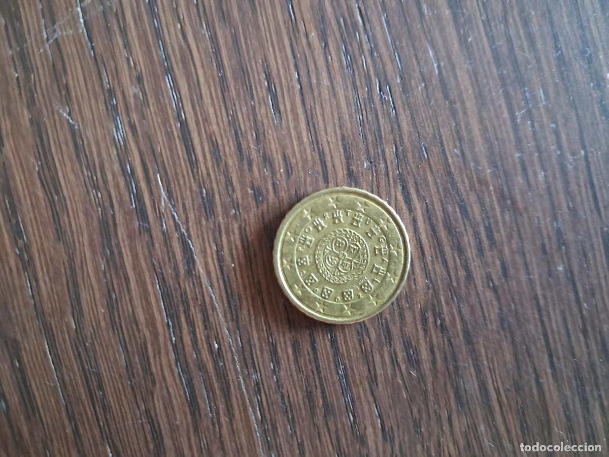 Monedas antiguas de Europa: moneda de 10 c&eacute;ntimos de euro de Portugal, a&ntilde;o 2002.
