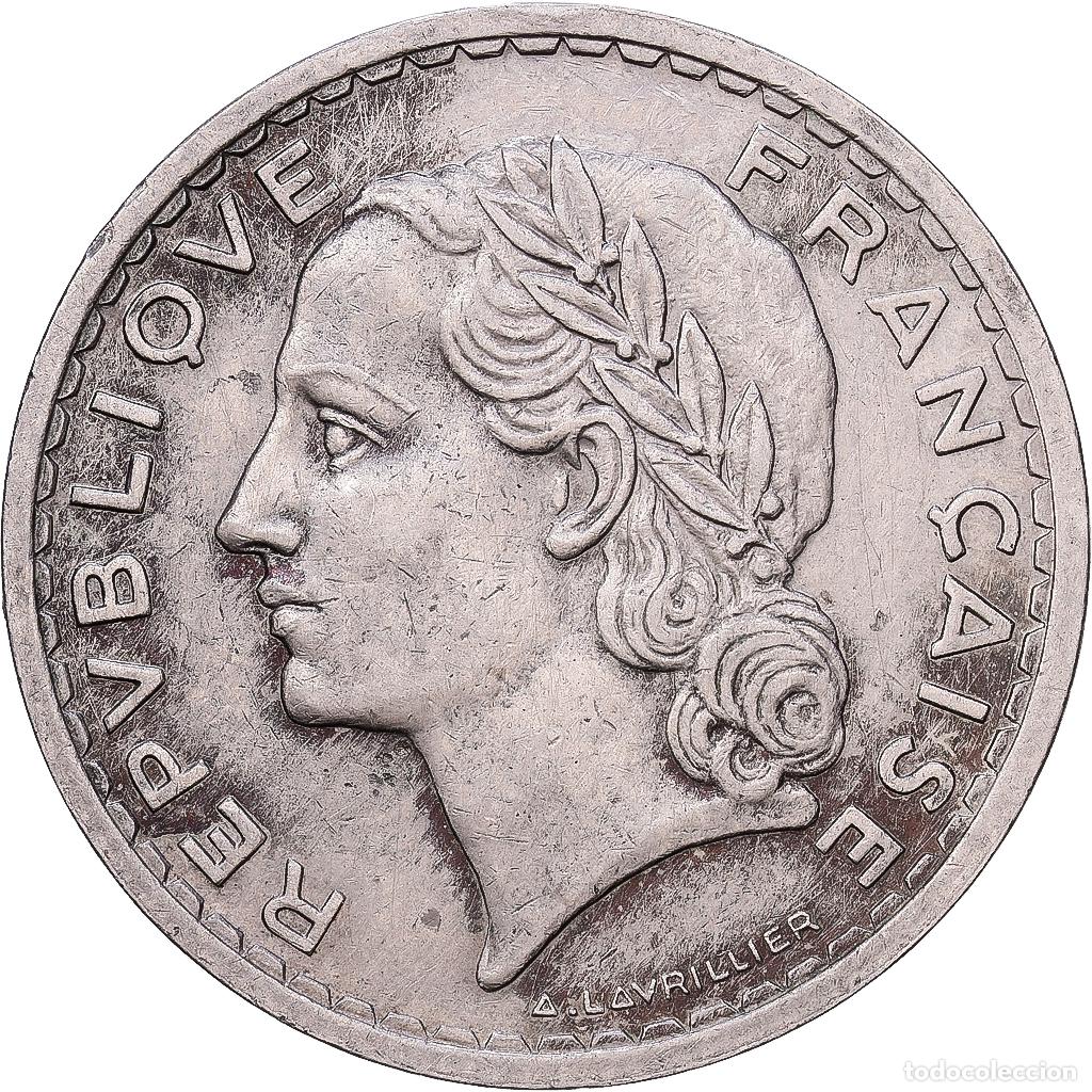 Monedas antiguas de Europa: [#1547404] Francia, 5 Francs, 1935, MDP, N&iacute;quel, BC+, Gadoury:760