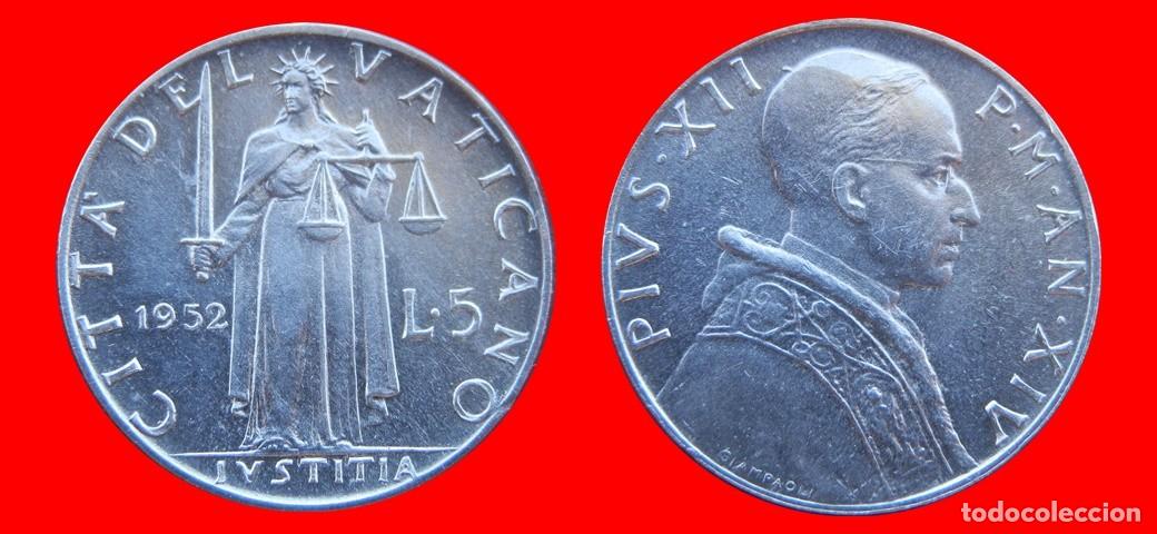 Monedas antiguas de Europa: 5 LIRAS 1952 VATICANO-155753