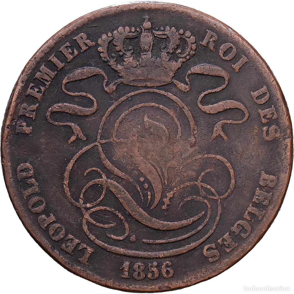Monedas antiguas de Europa: [#1547410] B&eacute;lgica, Leopold I, 5 Centimes, 1856, Brussels, Cobre, BC+, KM:5.1