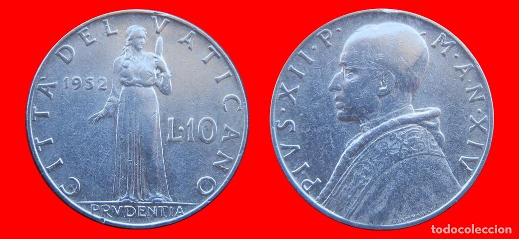 Monedas antiguas de Europa: 10 LIRAS 1952 VATICANO-155756