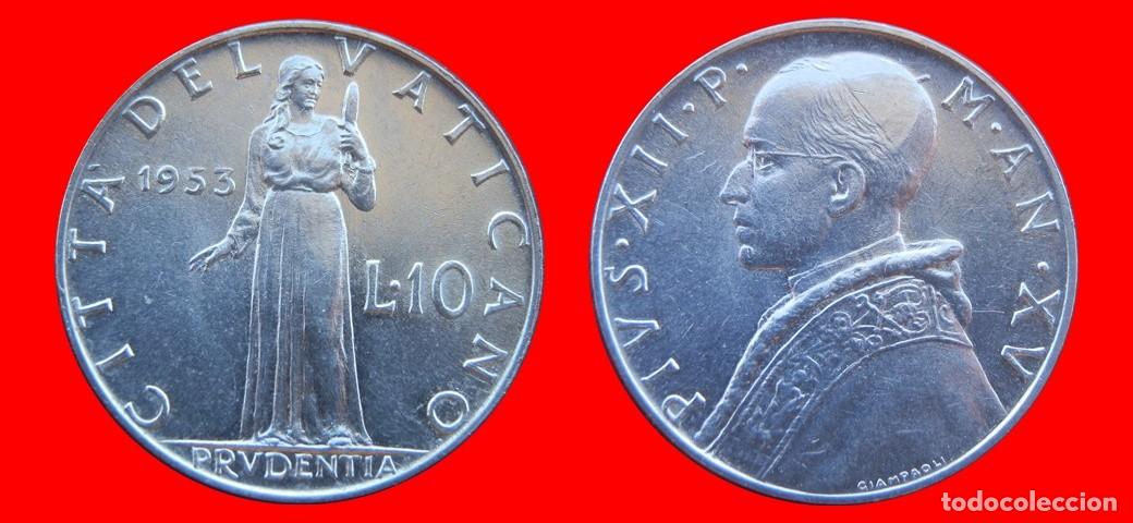 Monedas antiguas de Europa: 10 LIRAS 1953 VATICANO-155757