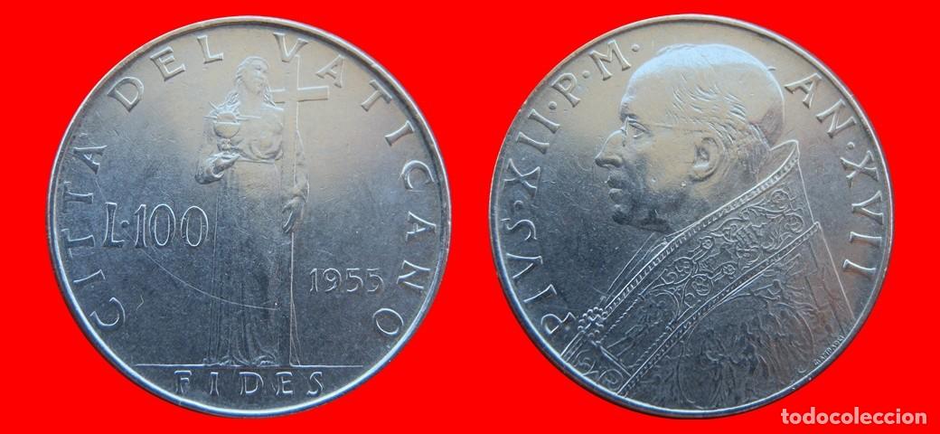 Monedas antiguas de Europa: 100 LIRAS 1955 VATICANO-155758