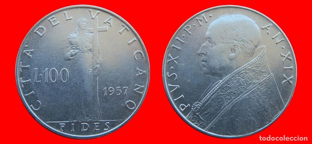 Monedas antiguas de Europa: 100 LIRAS 1957 VATICANO-155760