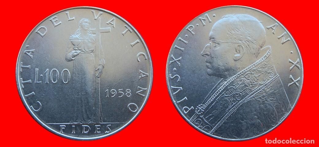Monedas antiguas de Europa: 100 LIRAS 1958 VATICANO-155761