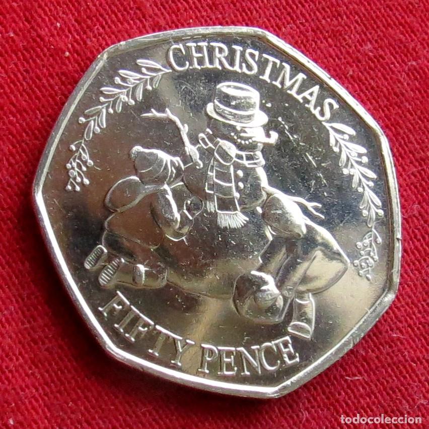 Monedas antiguas de Europa: GIBRALTAR 50 pence 2023 Navidad Christmas UNC