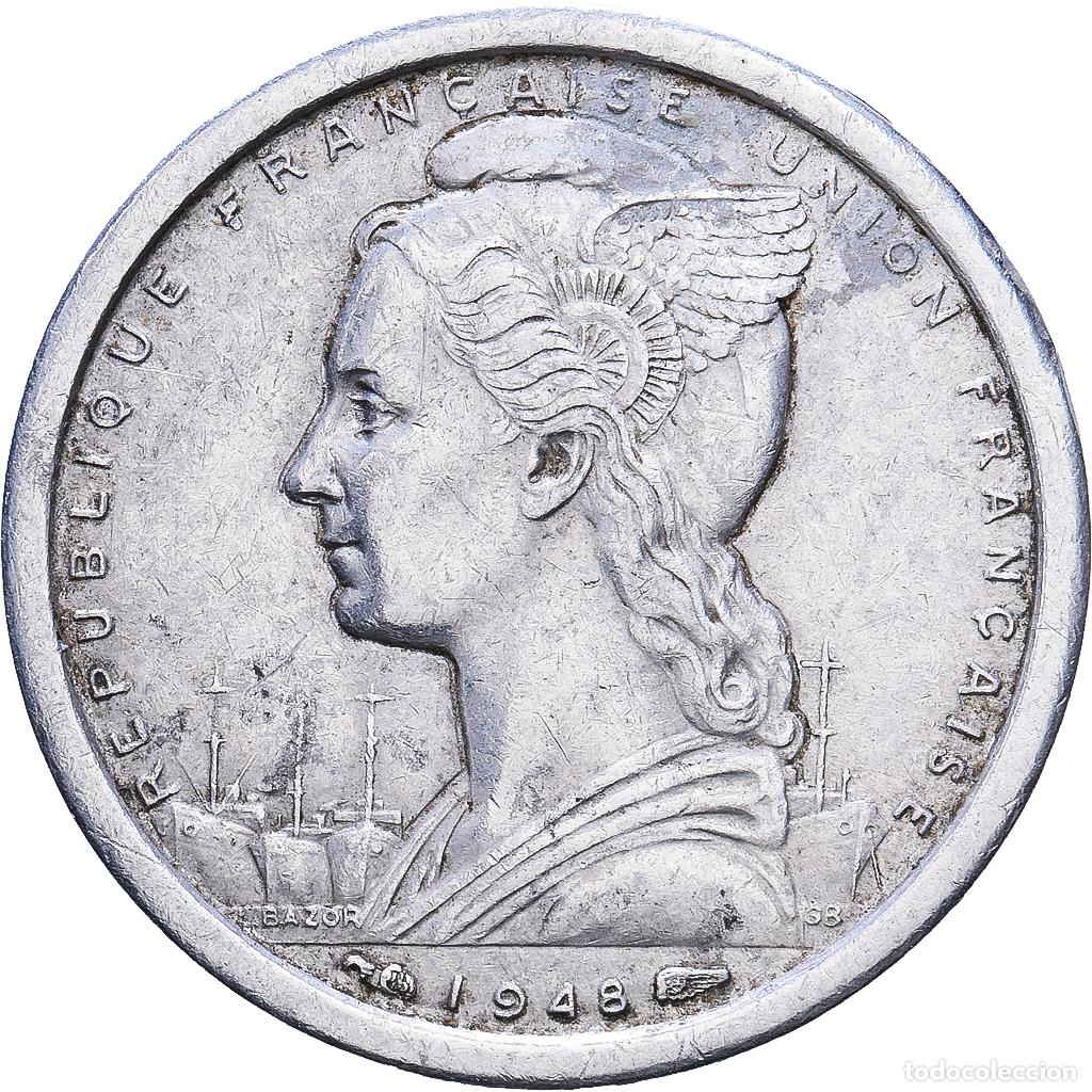 Monedas antiguas de Europa: [#1547426] San Pedro y Miquel&oacute;n, 1 Franc, 1948, MDP, Aluminio, BC+, KM:1