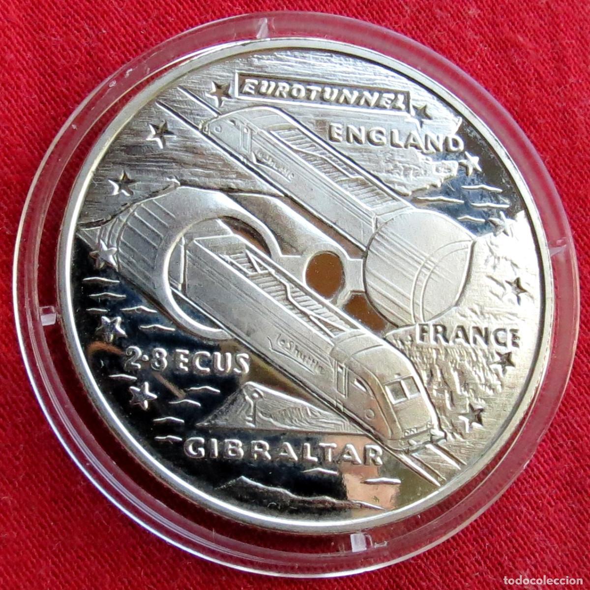 Monedas antiguas de Europa: Gibraltar 2.8 Ecu 1993 Tunnel