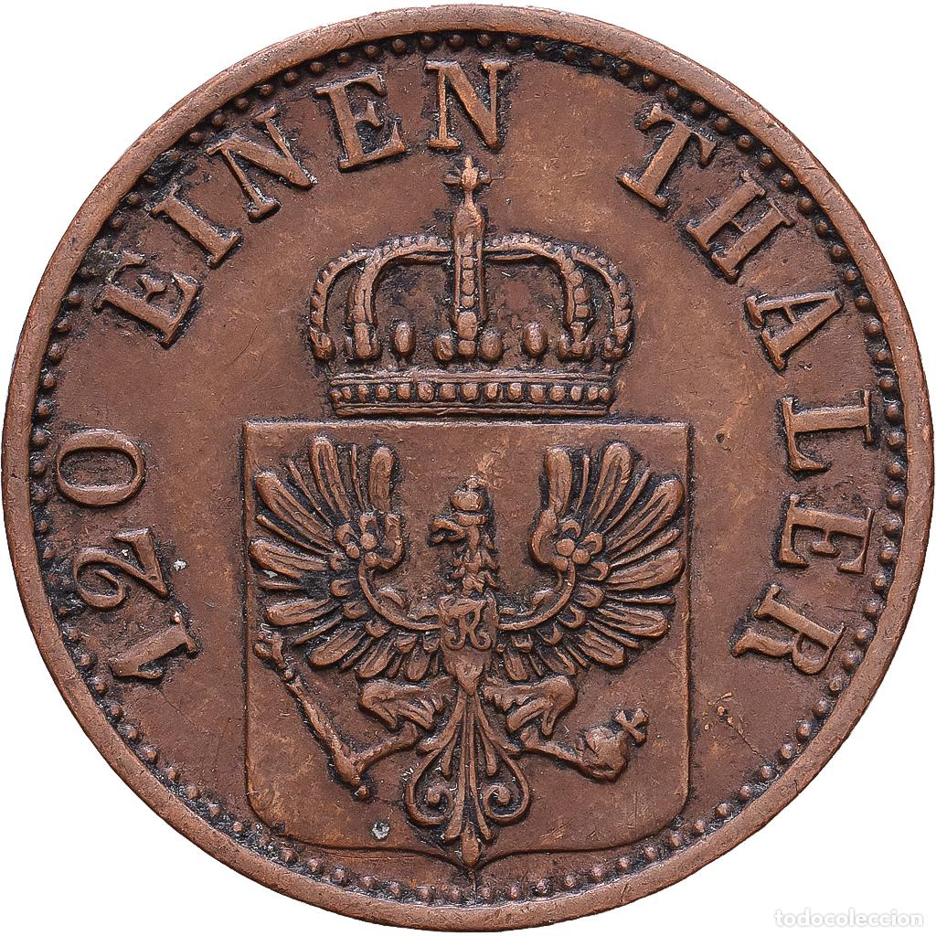 Monedas antiguas de Europa: [#1547440] Kingdom of Prussia, Wilhelm I, 3 Pfenninge, 1868, Frankfurt am Main, Cobre, MBC