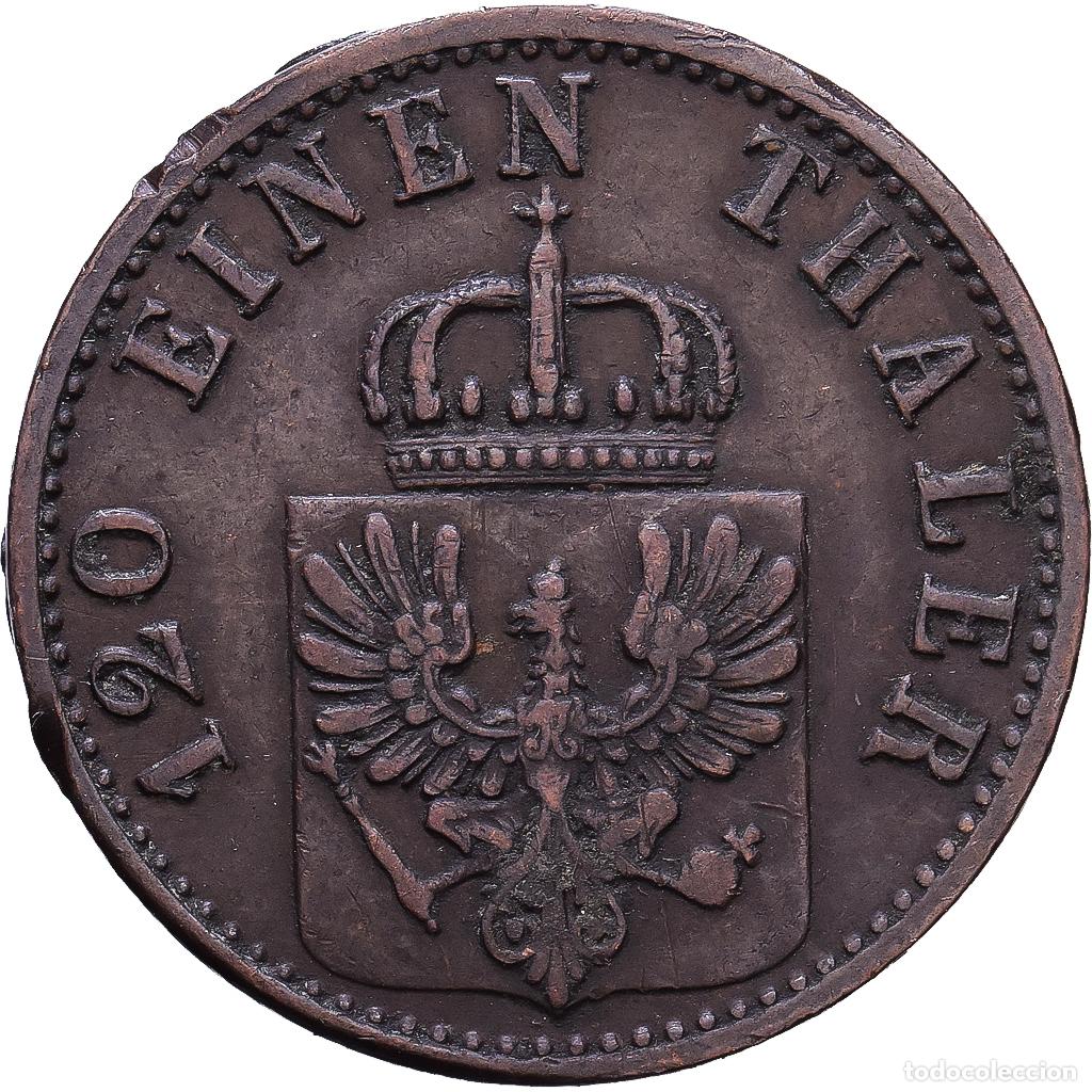 Monedas antiguas de Europa: [#1547443] Kingdom of Prussia, Wilhelm I, 3 Pfenninge, 1869, Berlin, Cobre, BC+, KM:482