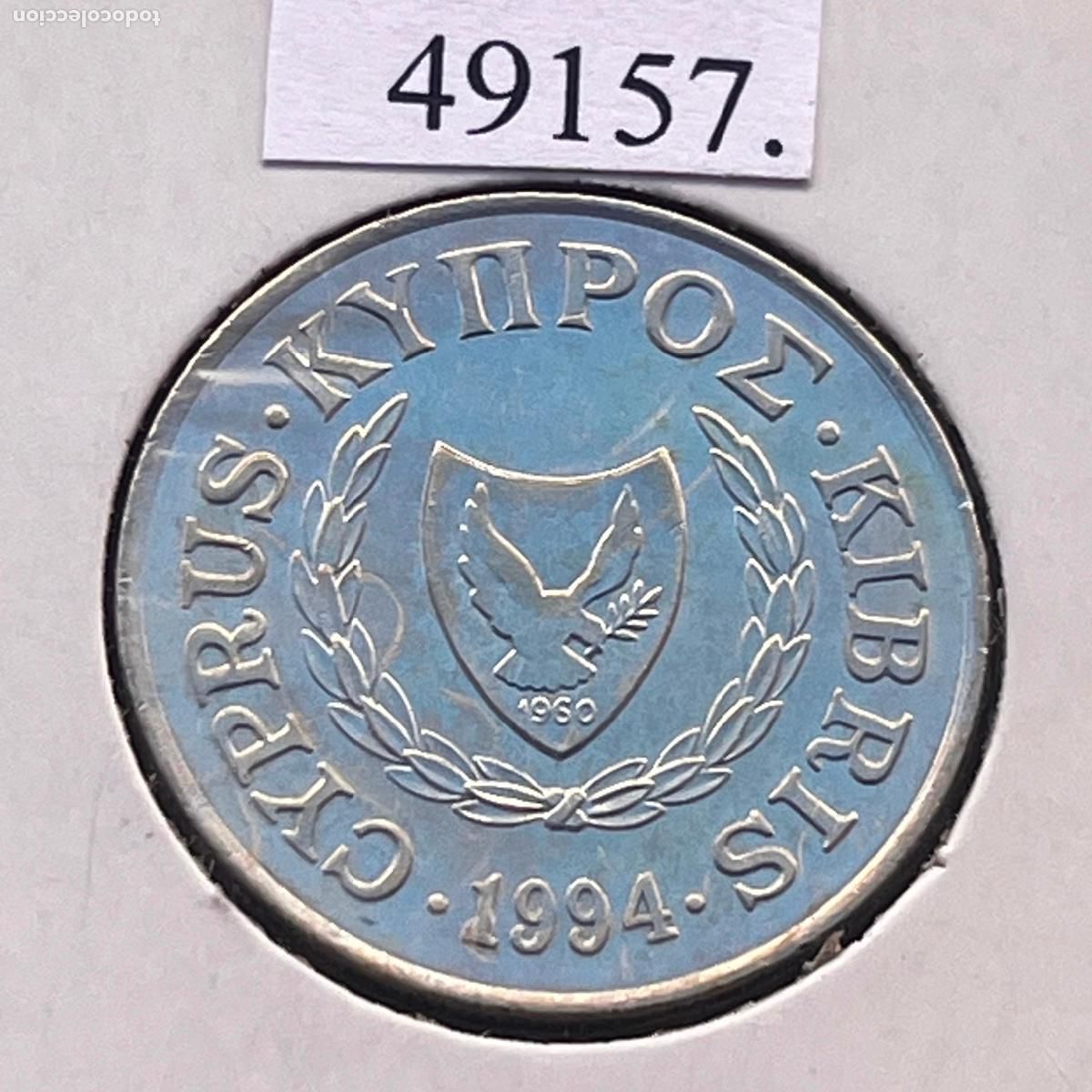 Monedas antiguas de Europa: Chipre 10 c&eacute;ntimos 1994 - Foto 2