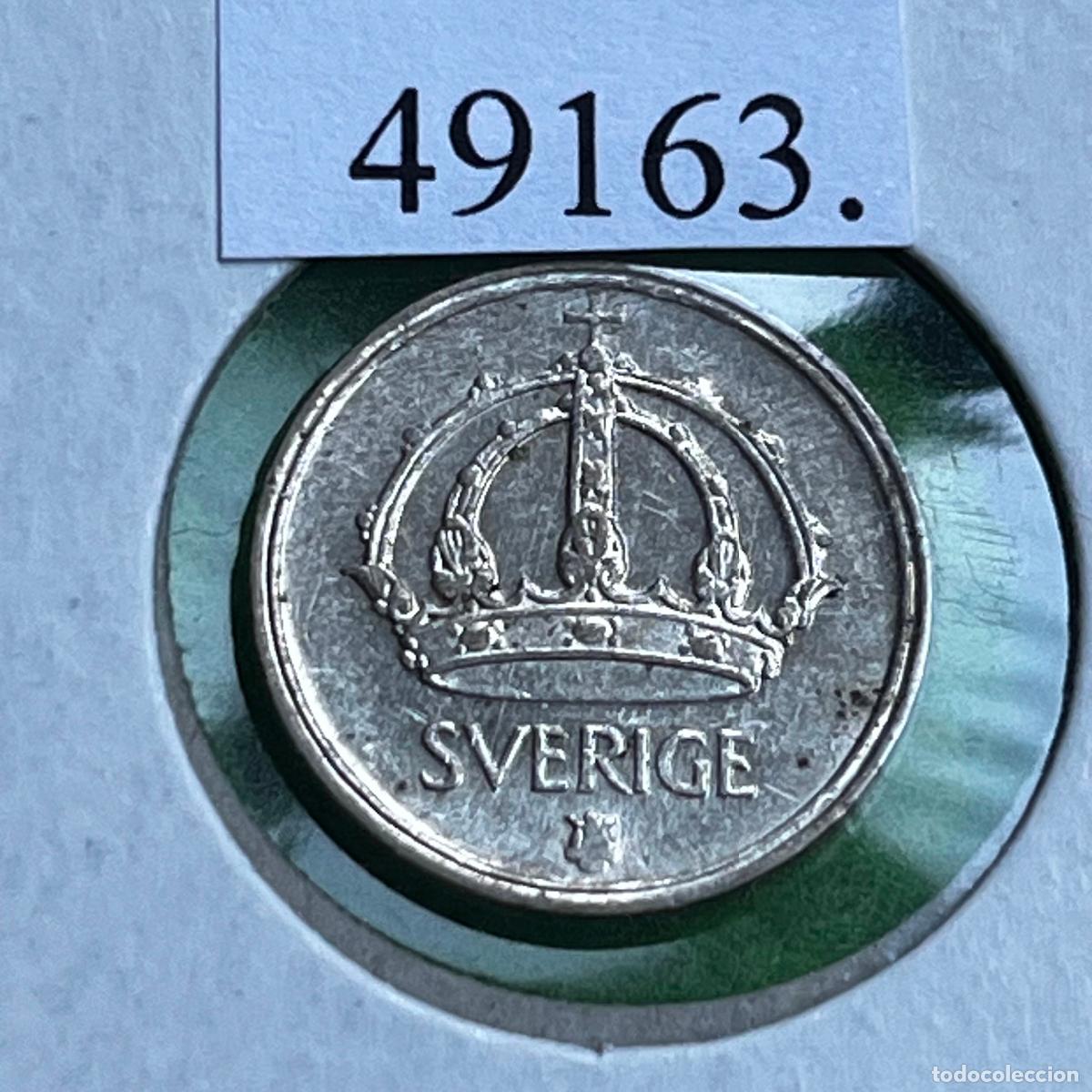 Monedas antiguas de Europa: Suecia 1948, 10 &oslash;re plata, ore, Gustavo V